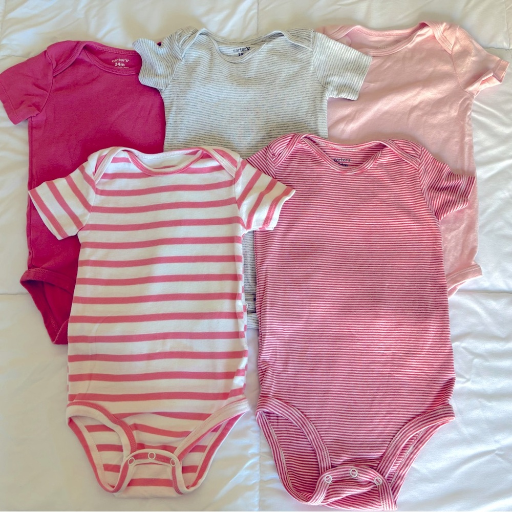 24M Carter's 5 Pack T-Shirt Onesies